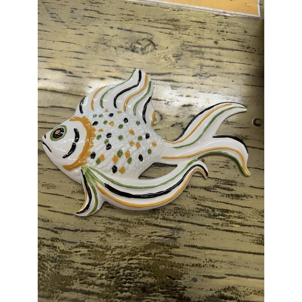 Vintage 1978 Ceramic Fish Wall Hanging Pair